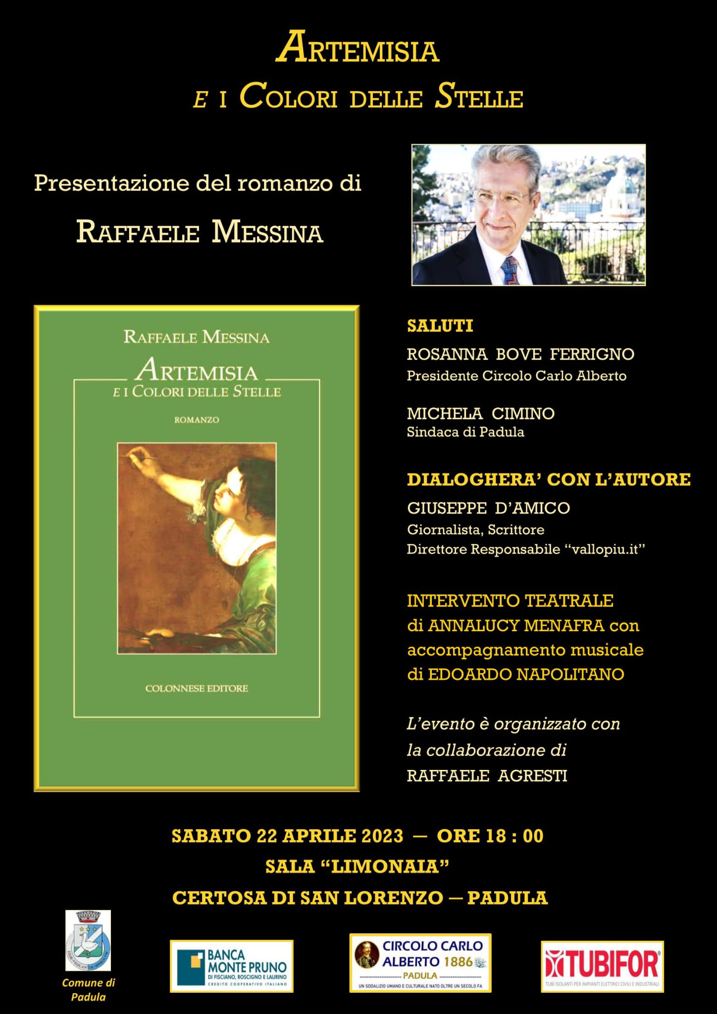 Padula: Presentazione di “Artemisia e i colori delle stelle”